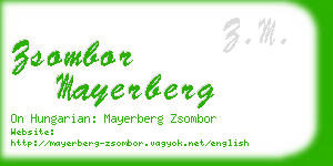 zsombor mayerberg business card